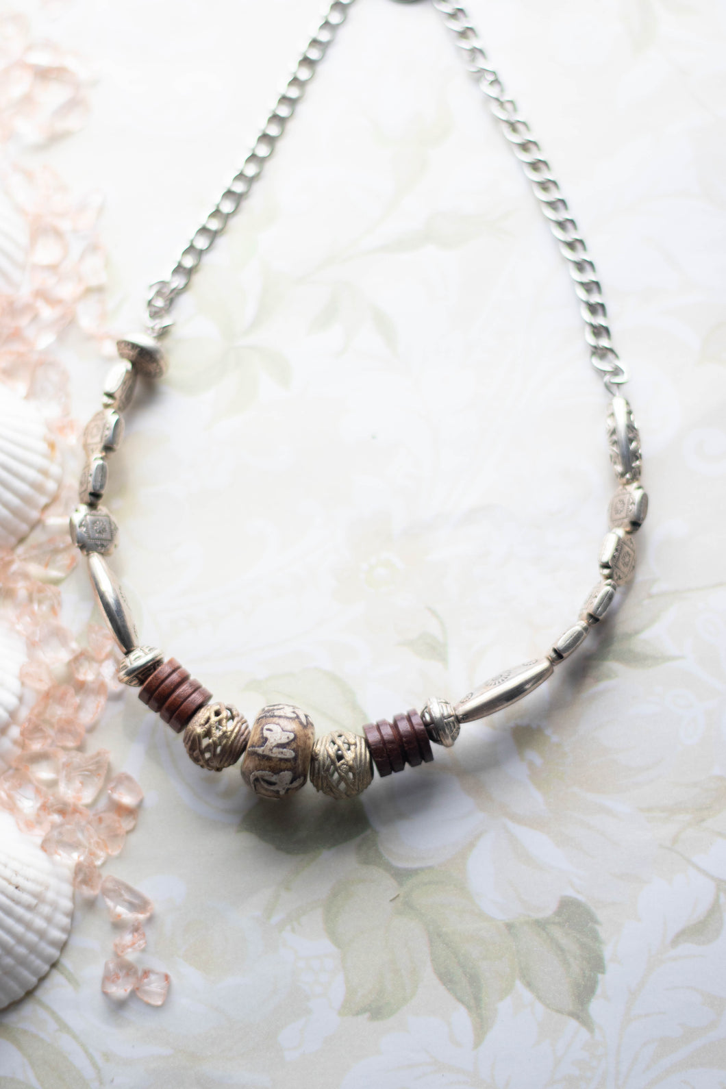 The Brown and Silver Necklace